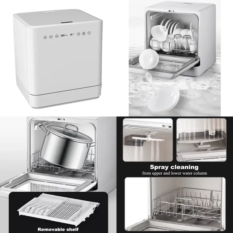 Countertop Dishwasher Mini Compact - 휴대용 조리대 식기세척기 스마트 소형 미니
