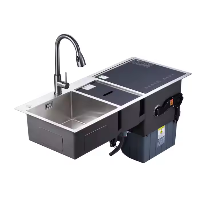 Ultrasonic Dishwasher Sink Integrated - 일체형 주방 싱크대, 304 스테인리스 스틸,