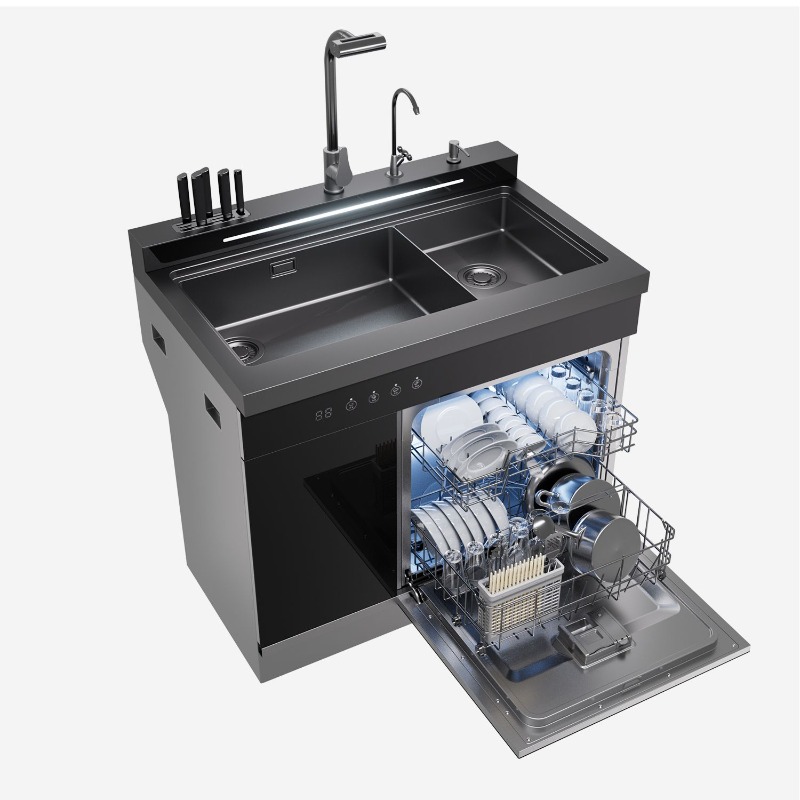 Ultrasonic Dishwasher Sink Integrated - 일체형 싱크대, 일체형 식기세척기, 가정용 나노