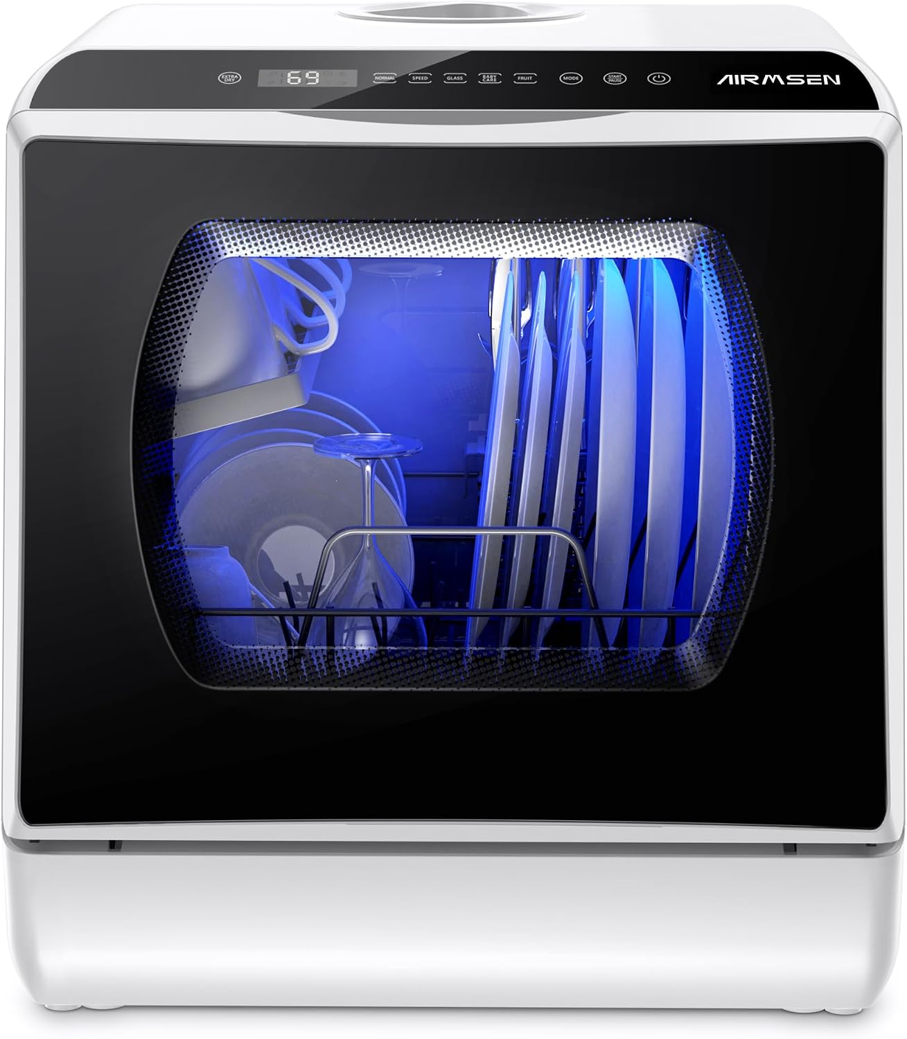 Portable Dishwasher With Water Tank - 휴대용 카운터탑 식기세척기, 연결 필요 없음,