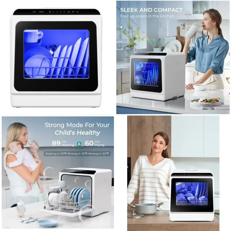 Countertop Dishwasher Mini Compact - 미니 휴대용 식기세척기 카운터탑 컴팩트 5L