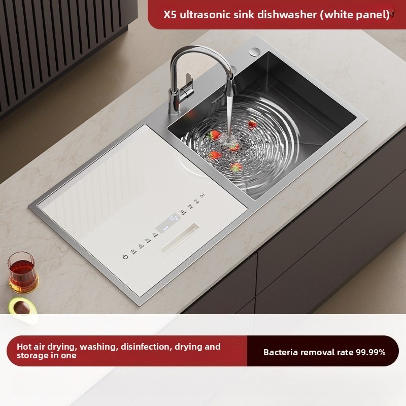 Ultrasonic Dishwasher Sink Integrated - 일체형 싱크대 식기세척기 내장형 살균 캐비닛