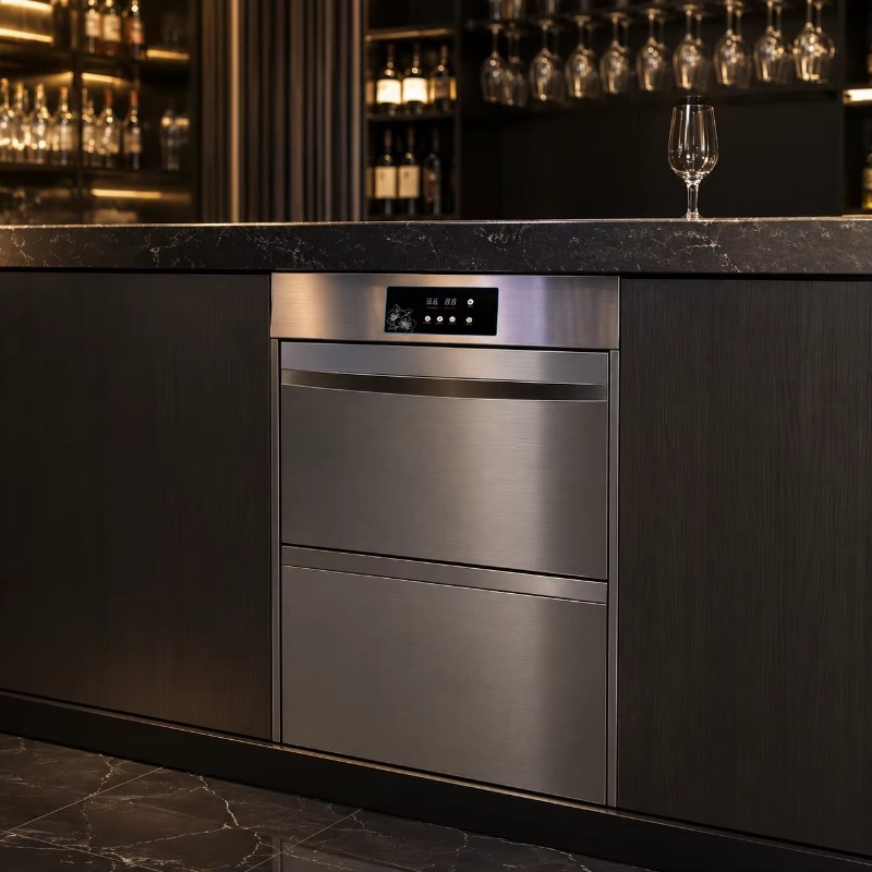 Commercial Undercounter Dishwasher - 상업용 언더카운터 식기세척기, 스테인리스 스틸, 폭