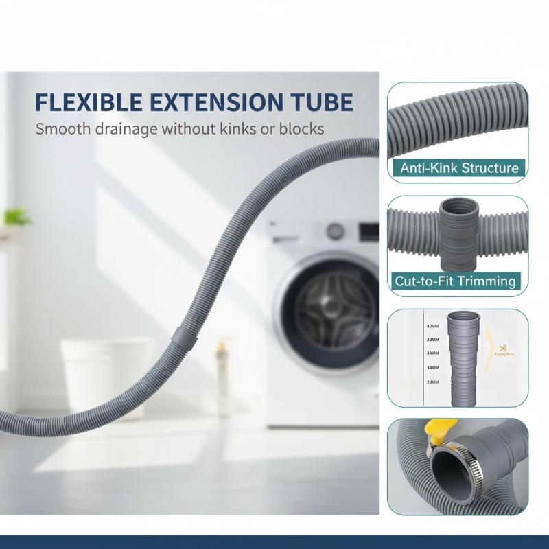 1~2미터 길이의 범용 세탁기 배수 호스 연장 키트,  - Dishwasher Drain Hose Extension 리뷰 및 가격