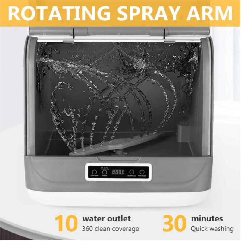 8L 휴대용 카운터탑 미니 식기세척기, 4가지 세척 프 - Small Dishwasher For Apartment 리뷰 및 가격