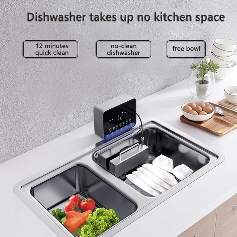 휴대용 초음파 가정용 물 탱크 과일 및 야채 싱크 자동 - Portable Dishwasher With Water Tank 리뷰 및 가격