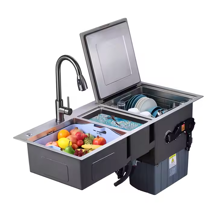 일체형 주방 싱크대, 304 스테인리스 스틸, 테이블형 - Ultrasonic Dishwasher Sink Integrated 리뷰 및 가격