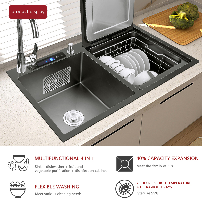 식기세척기 싱크대 일체형 8세트 완전 자동 가정용 정화 - Ultrasonic Dishwasher Sink Integrated 리뷰 및 가격