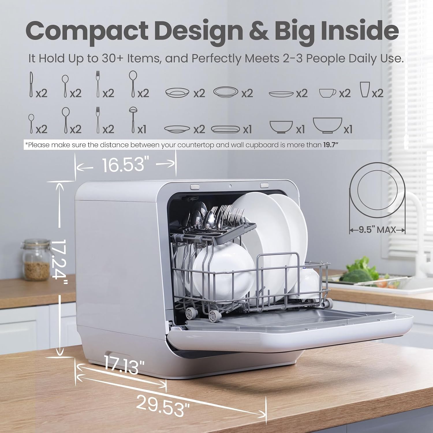 1.32갤런 용량의 물탱크와 6가지 세척 프로그램을 갖 - Portable Dishwasher With Water Tank 리뷰 및 가격