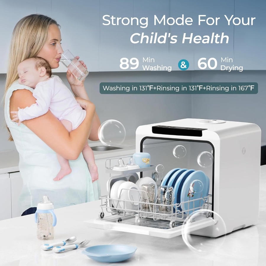 휴대용 식기세척기, 6가지 세척 프로그램, 초저소음 작 - Small Dishwasher For Apartment 리뷰 및 가격