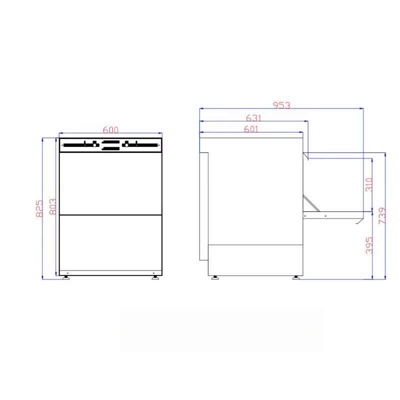 다기능 304 스테인리스 스틸 식기세척기 언더카운터 자 - Commercial Undercounter Dishwasher 리뷰 및 가격