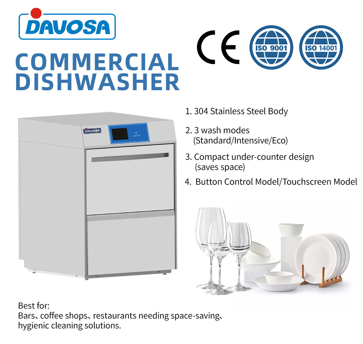 소형 에너지 효율적인 상업용 언더카운터 스테인리스 스틸 - Commercial Undercounter Dishwasher 리뷰 및 가격