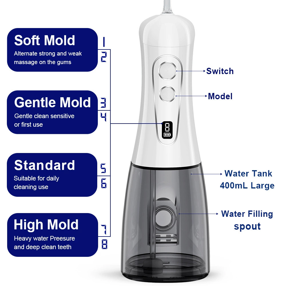 전기 구강 세정기 8가지 모드 휴대용 물 치실 충전식  - Portable Dishwasher With Water Tank 리뷰 및 가격
